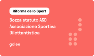 Copertina bozza statuto asd