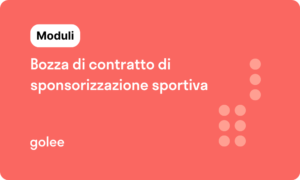 bozza di contratto di sponsorizzazione sportiva