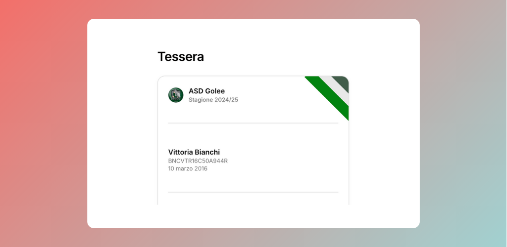 gestione delle anagrafiche tesserati