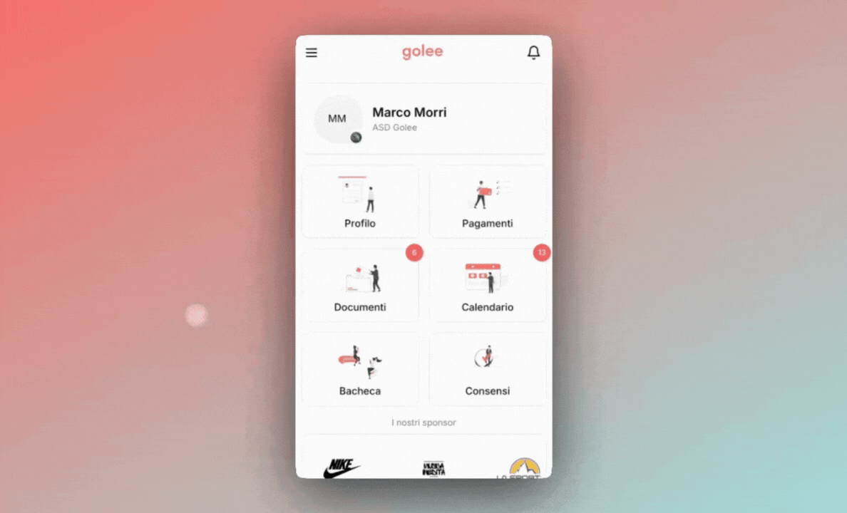 l'unico gestionale per asd e società sportive che ha un app per i tesserati